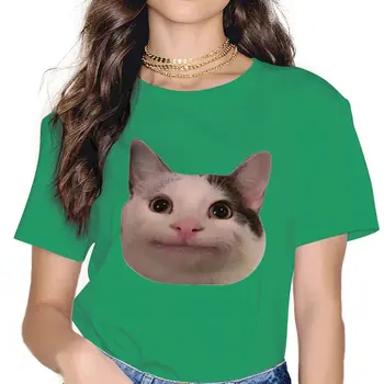 Politicos Cele Mai Noi Tricouri Trist Cat Meme Zâmbet Forțat Femeie Grafic Streetwear Tricou Gât Rotund Dimensiuni Mari