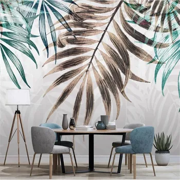Milofi personalizat tapet non-țesute murală minimalist modern plante proaspete Nordic fundal pictat pictura pe perete
