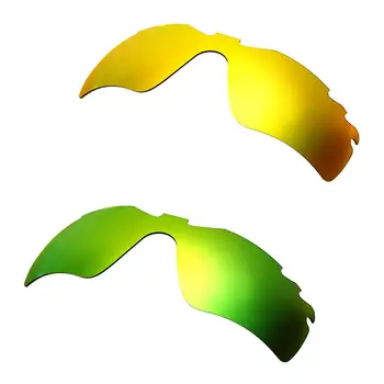 HKUCO Aur/Verde 2 Perechi Polarizat Lentile de Înlocuire Pentru Radar Path-Ventilat ochelari de Soare Crește Claritatea