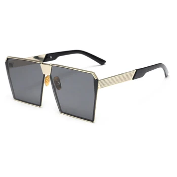 JULI Supradimensionat ochelari de Soare Cadru Metalic Pătrat de Lux de Brand Designer de Femei Oglindă ochelari de Soare Barbati UV400 Mare Cadru Nuante 8308