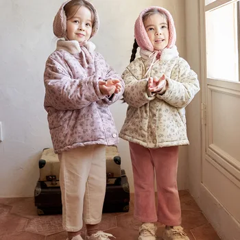 2022 Fata de Iarna Căptușit Sacou Cald și Drăguț Căptușit Sacou Captusit Fete Copii Haina de Iarna Geaca de Iarna Femei