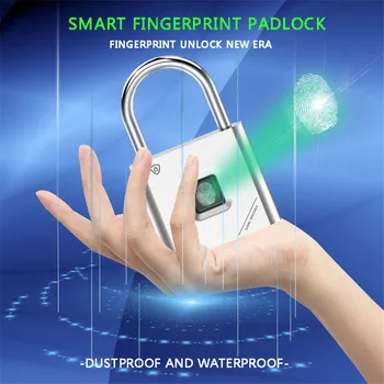 Fingerprint Lock Inteligent Lacăt Amprenta Ușă Lacăte Portabil Anti-Furt Blocare de Amprente pentru Sac de Sertar Valiza