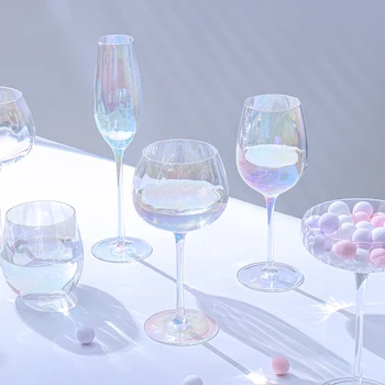 Pahar De Vin Curcubeu De Vis Pahar De Cristal Cupă De Vin Roșu, Șampanie Pahar De Cocktail De Lux Vin Set Transparent Cana Decor Acasă Cupa