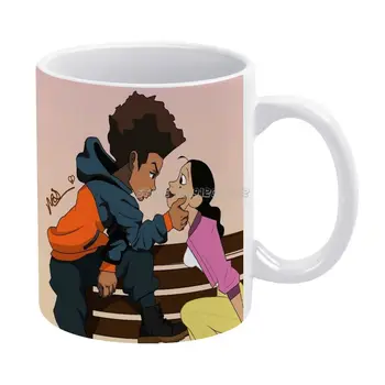 Dragostea Pt.ii Cani de Cafea din Ceramica Personalizate Cani 11 Oz Alb Cana de Ceai cu Lapte Cupa Drinkware Cana de Desene animate Anime Huey Huey Freem