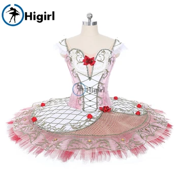 Vin rosu Don Quijote Balet Tutu Costume Fete Paquita Profesionale Rochie de Balet Clatita Platou Tutu Pentru WomenBT9263B