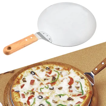 Inox Anti-opărire Pizza Coaja Pan Tavă de Pizza Placă Rotund Tort Vas Lopată de Cuptor de Bucatarie produse de Patiserie de Copt Instrumente