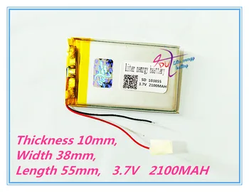 baterie litiu-polimer 103855 3.7 V 2100MAH mobile de alimentare tableta, GPS navigator