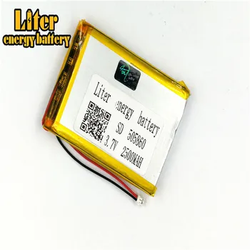 1,5 MM 2pin conector 3.7 V 505860 506060 2500mah baterie Li-ion polimer baterie e-carti GPS PDA recorder Mașină