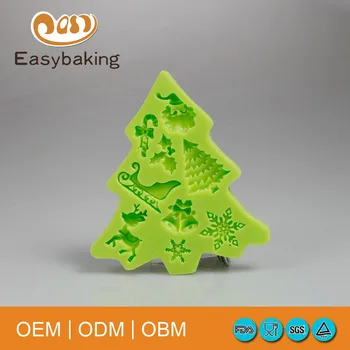 Silicon 3D Pom de Crăciun de Proiectare Fondant Decorare Tort Mucegai DIY Cupcake Cookie Instrument