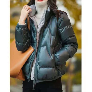 AYUNSUE de Iarnă Jachete Femei Solide Supradimensionate Îmbrăcăminte Casual Pierde Parka din Bumbac Căptușit Sacou Matlasat pentru Femeie Haine Gmm930