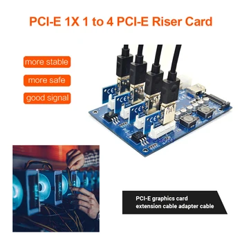 PCI-E X1 la PCI-E X16 Card de Expansiune Adaptor de la 1 la 4 Port PCI Express Comutator Multiplicator USB 3.0 Riser Card Pentru Windows 7 8 10