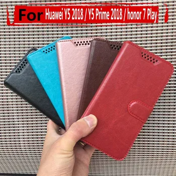 Husa Flip pentru Huawei Y5 2018 / Y5 Prim-2018 / pentru Huawei honor 7 a Juca Telefon Geantă Book Cover Piele Caz Piele Cu Suport Card