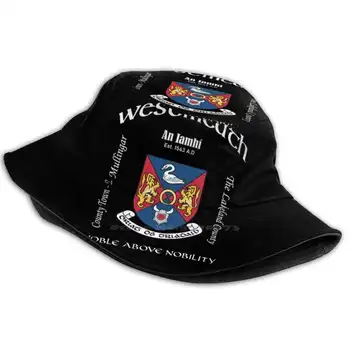 Irlanda - Westmeath Flat Top Respirabil Găleată Pălării Irlanda Irlandez Westmeath County Irlandez American Strămoș Creasta Stema