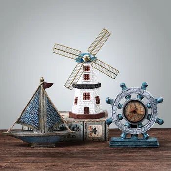 Creative europene Mini retro rășină Decor Mobilier Vechi clădiri Meserii Big Ben Figurine & Miniaturi-cadou decor acasă