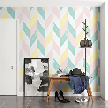Piața Maison Nordic Decor Colorat Gazete De Perete Home Decor Minimalist Ins Geometrice Tapet Pentru Camera De Zi Dormitor