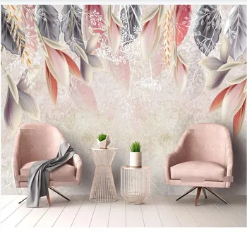 XUE SU Mare personalizate acasă decorare tapet mural moda retro de mână-pictat flori Nordic simplu de TELEVIZIUNE American peretele din fundal