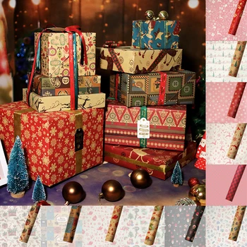 2021 50*70cm Crăciun Hârtie de Ambalaj Nunta Decor Verde Cadou Folie de Artware Kraft Ambalare hârtie Pergament Hârtie Origami Pape
