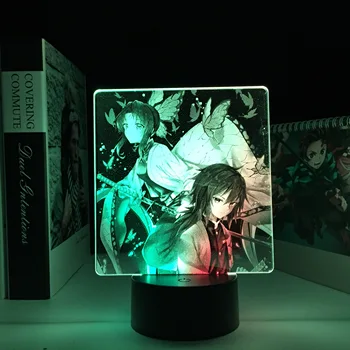Anime Demon Slayer Kochou Shinobu Tomioka Giyuu Lampă cu LED-uri de Culoare Dual pentru Cadou de Ziua Cameră Decor Manga Două Ton Masă LED Lumina