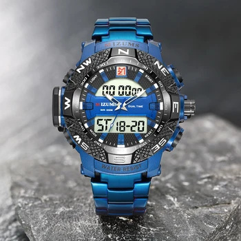 50MM Rece Mare Caz Bărbați Ceasuri Mizums Top Brand de Lux Ceas Sport Barbati rezistent la apă, Cronograf Cuarț Ceas Nou Reloj Hombre