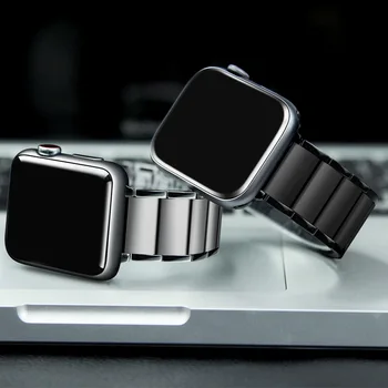 Magnetic Curea de Metal pentru Apple iWatch 7 SE 6/5/4/3 38 40 41MM /42 44 45 MM Afaceri de Moda Banda din Oțel Inoxidabil pentru Barbati Femei