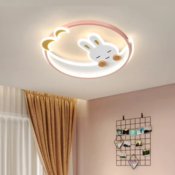 1 buc iepure de Desene animate led Copii roz pincess LED Lampă de Plafon pat cameră de Decorare Plafon Lumina Pentru Acasă Plafonnier Led