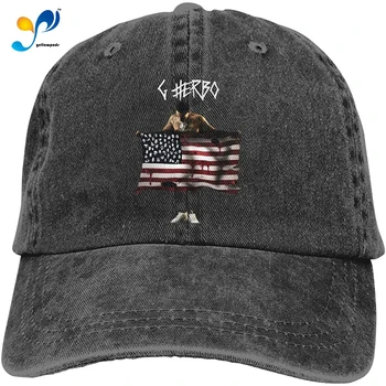 G Herbo PTSD Pălărie Denim Spălat Șapcă de Baseball Tata Mingea Pălărie Reglabil Șapcă de Camionagiu pentru Bărbați și Femei Negru