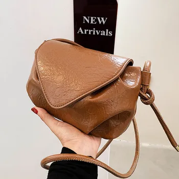 Vintage Clapă sac Găleată 2021 Noi de Moda de Înaltă calitate din Piele PU pentru Femei Geantă de mână de Designer Cutat Umăr Geanta Messenger Portmonee
