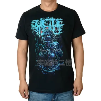 Oribil Demon Albastru Suicide Silence Rock Marca tricou 3D fitness Hardrock Punk grele Dark Metal 100%Bumbac