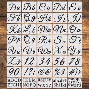 40pcs Scrisoare Alfabet Șabloane Reutilizabile din Plastic Șabloane pentru Desen Arta Pictura Ambarcațiuni DIY Scris pe Tabla din Lemn