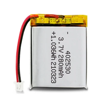 10buc 3.7 V 280mah 402530 Litiu Ion Polimer Baterie 2.0 mm conectori JST 2.7
