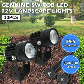 COB Grădină cu Gazon, cu Lampa de 12V în aer liber LED Spike Lumina 5W Calea Peisaj Impermeabil la fața Locului Bec