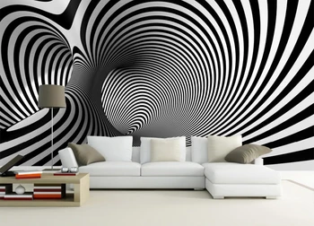 Bacal personalizate orice dimensiune alb-negru rezumat artistic context modern, canapea dormitor murale 3D tapet studiu arcade hârtie de perete