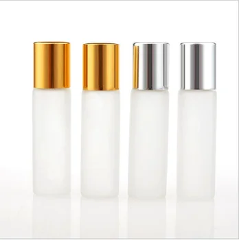 5 ML flacon de sticlă mată oțel rola mingea pe crema de ochi parfum ulei esențial/luciu de buze/miere de îngrijire a pielii cosmetice