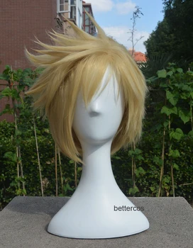 FF15 Final Fantasy XV Prompto Argentum Cosplay Peruci Scurte Lenjerie de pat Blonda Par Sintetic Rezistent la Căldură Peruca + Capac de Peruca