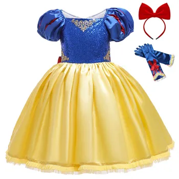 Fete Snow White Dress Haine pentru Copii Cosplay Printesa Rochii de Fete de Nunta Rochie de Petrecere vestidos de Lux Adolescent Haine de Crăciun