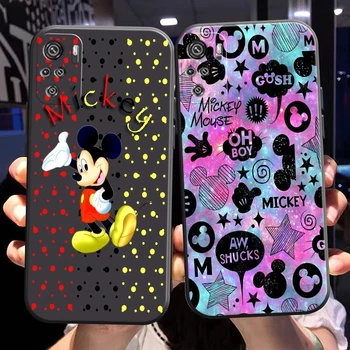 Mickey Minnie Mouse Telefon Caz Pentru Xiaomi Redmi Nota 10 5G 10S 10T Pro Carcasa de Silicon Lichid Spate Negru Moale