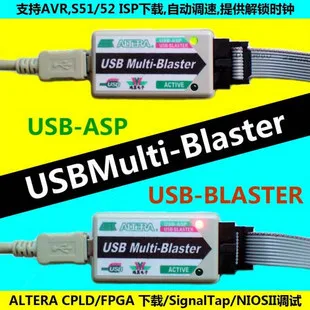 USB ASP USB Blaster 2-în-1 Suport FPGA PDM AVR