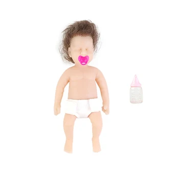 Renăscut Baby Dolls Manual Lavabil Realist Gumă Moale Baby Doll Baby Shower Parul Lung Papusa De Învățare De Învățământ