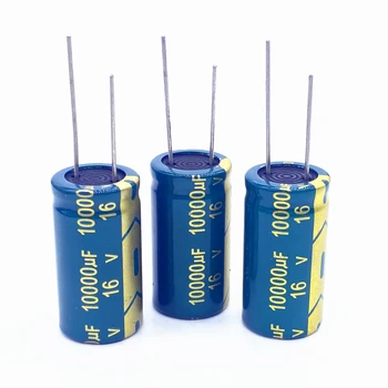 6pcs/lot 10000uf16V Low ESR/Impedanță înaltă frecvență de aluminiu electrolitic condensator dimensiuni 16*30 16V 10000uf 20%