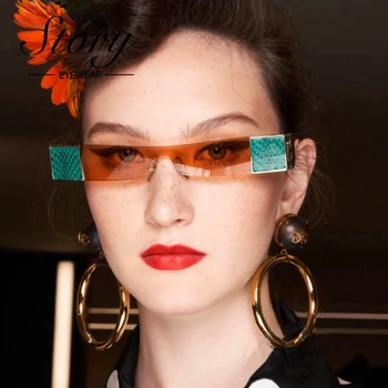 Poveste de Epocă Dreptunghi ochelari de Soare Femei Bărbați 2020 Design de Brand Siamezi Sarpe Model Pătrat Ochelari de Soare de sex Feminin Nuante S1976G