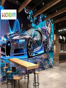 Papel de parede Misto masina sport bar, KTV 3d tapet mural, TV de perete, tapet dormitor,bar, ktv, decor acasă