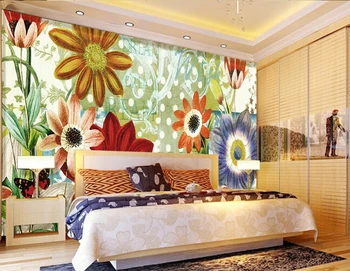 Personalizate 3D, picturi murale, European stil retro nostalgie de flori pictura, canapea camera de zi TV de perete dormitor fundal de hârtie de perete