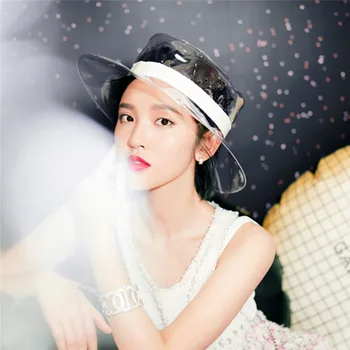 Femei pe Cap Pălării de Vară Pentru Femei Lady coreean Pvc Transparent Pălărie Trend Cu Moda Versatil Decoratiuni en-Gros