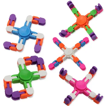 Patru Colțuri Lanț Frământa Spinner Jucării pentru Adulți Antistres Spinner Mana Jucarii pentru Copii de Stres Relif Lanț de BRICOLAJ Autism Cadouri