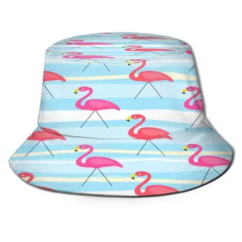 CINESSD Galeata Palarie Unisex Bob Sepci Hip Hop Gorros Drăguț American Flamingo Vara Panama Capac de Soare pe Plaja de Pescuit Pălărie
