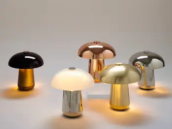 Nordic postmodern camera de zi dormitor noptieră studiu lumină moale de lux model de camera designer de ciuperci capul decorative lampă de masă