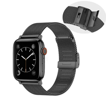 Newst Incuietoare Curea Pentru Apple Watch Band 6 44mm SE 40mm Plasă din Oțel Inoxidabil Brățară Pentru iWatch 5 4 Applewatch 3 42mm 38mm