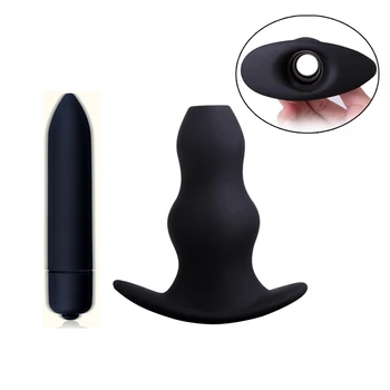 Gol Anal Plug și 10 Viteza Glont Vibrator Butt Plug Anal de Prostata pentru Masaj Anus Stimulator Vibrator Jucarii Sexuale pentru Femei Barbati