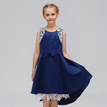 2020 de Vară pentru Copii Fete Printesa Rochie fără Mâneci Fata Rochii de Dantelă Albastru Roz Petrecere Rochie Imbracaminte Copii 2-10T