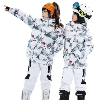 2022 Copii Costum de Schi Cald Iarna Snowboard Set Baieti Fete Windproof Impermeabile Haine de Schi Tineret în aer liber, Schi Jacheta sau Pantaloni